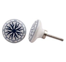 Blue Compass Dresser Knob